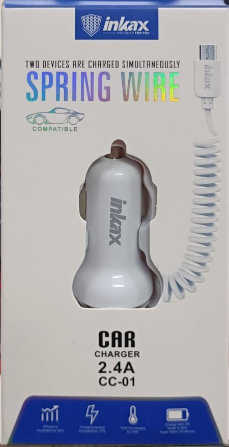  شاحن  سيارة للموبايل مايكرو inkax CC-01 CAR CHARGER Micro 